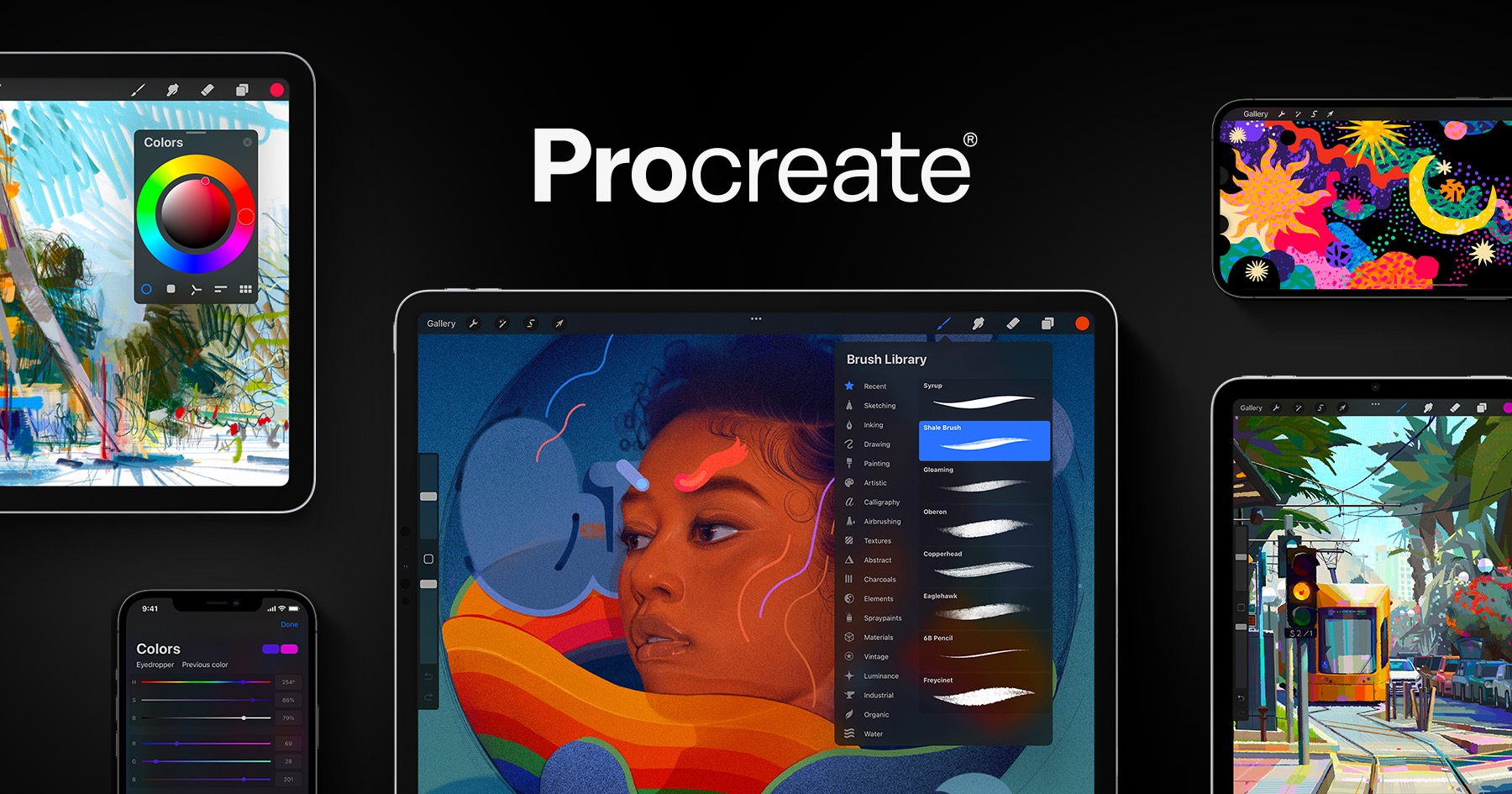Hustle student taking up digital art with procreate course